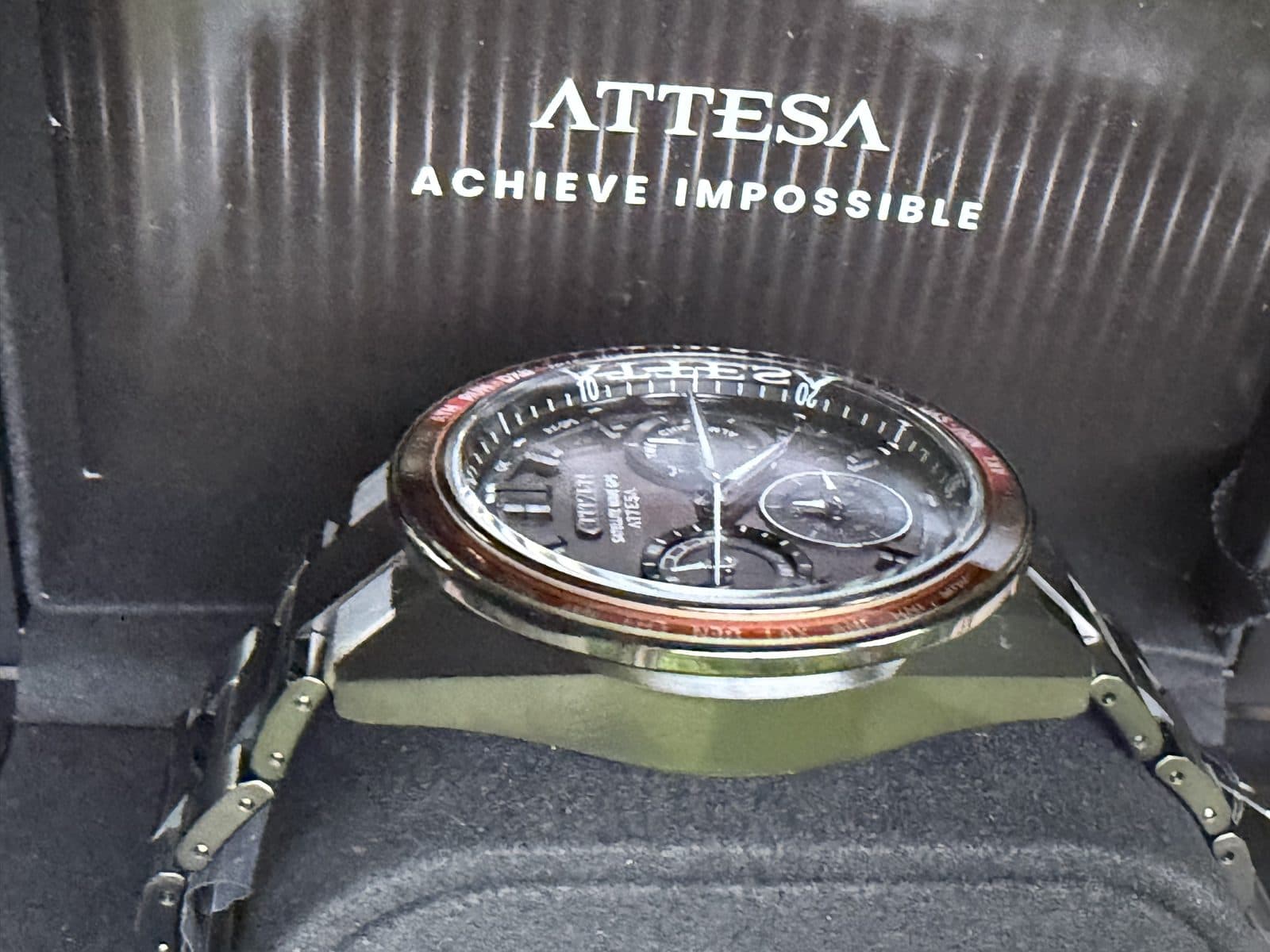 Citizen Attesa Shades of Red CC4077-71Z profile in the ATTESA box