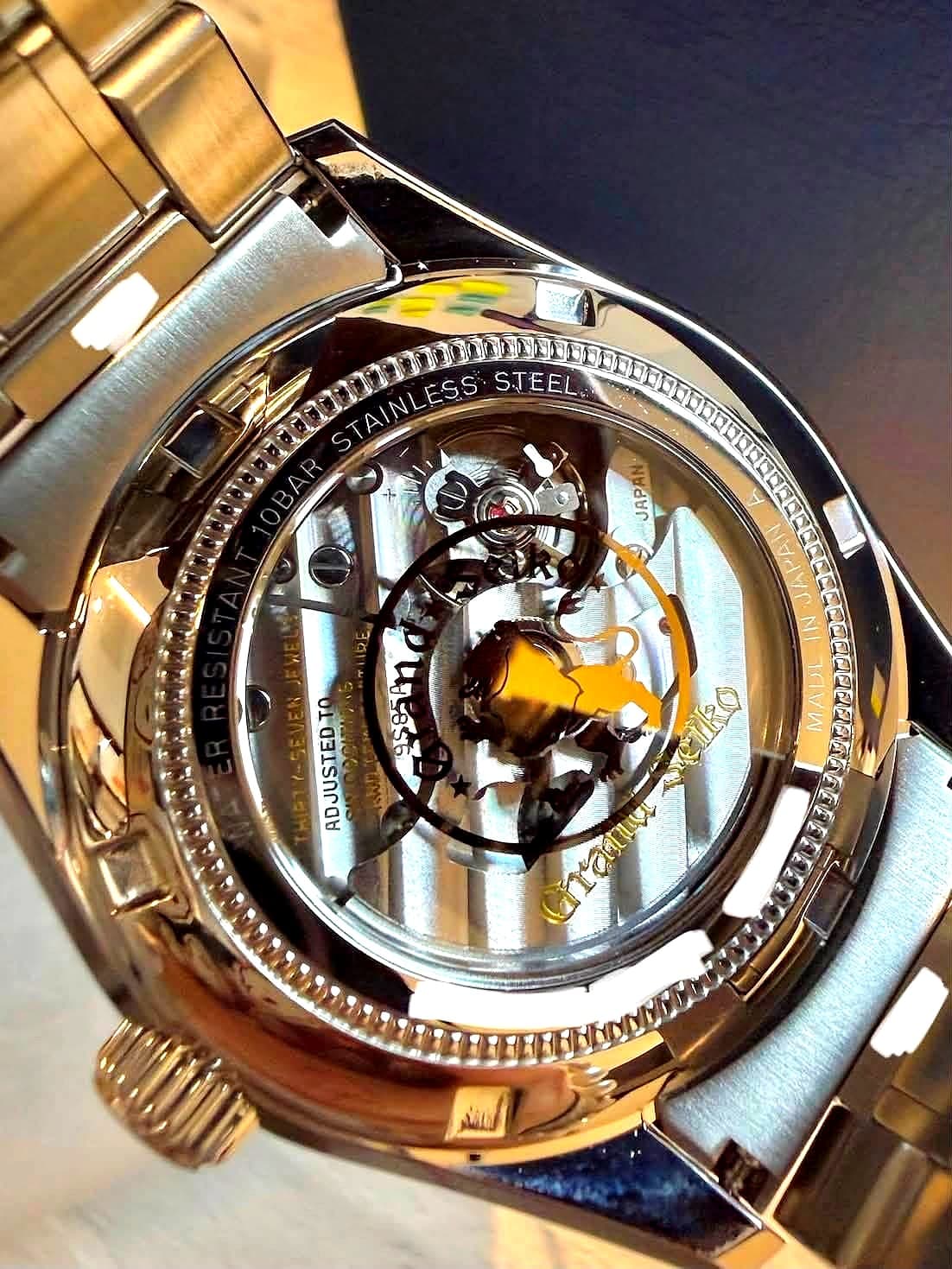Grand Seiko SBGH351G Rikka caseback view